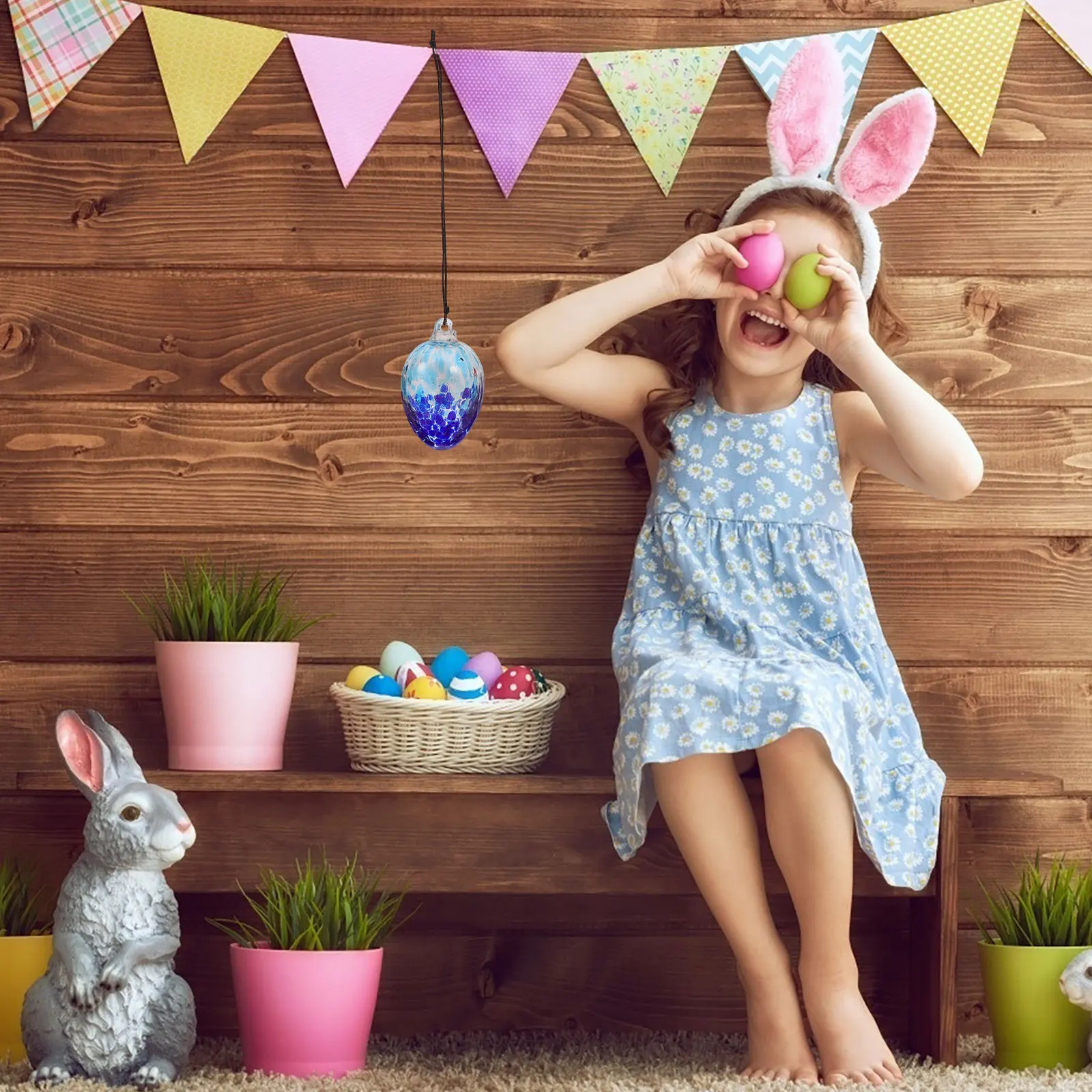 

12cm Crystal Egg Pendant Sparkling Gemstone Hanging Ornament Home Car Decor Unique Gift for Festivals and Special Occasions