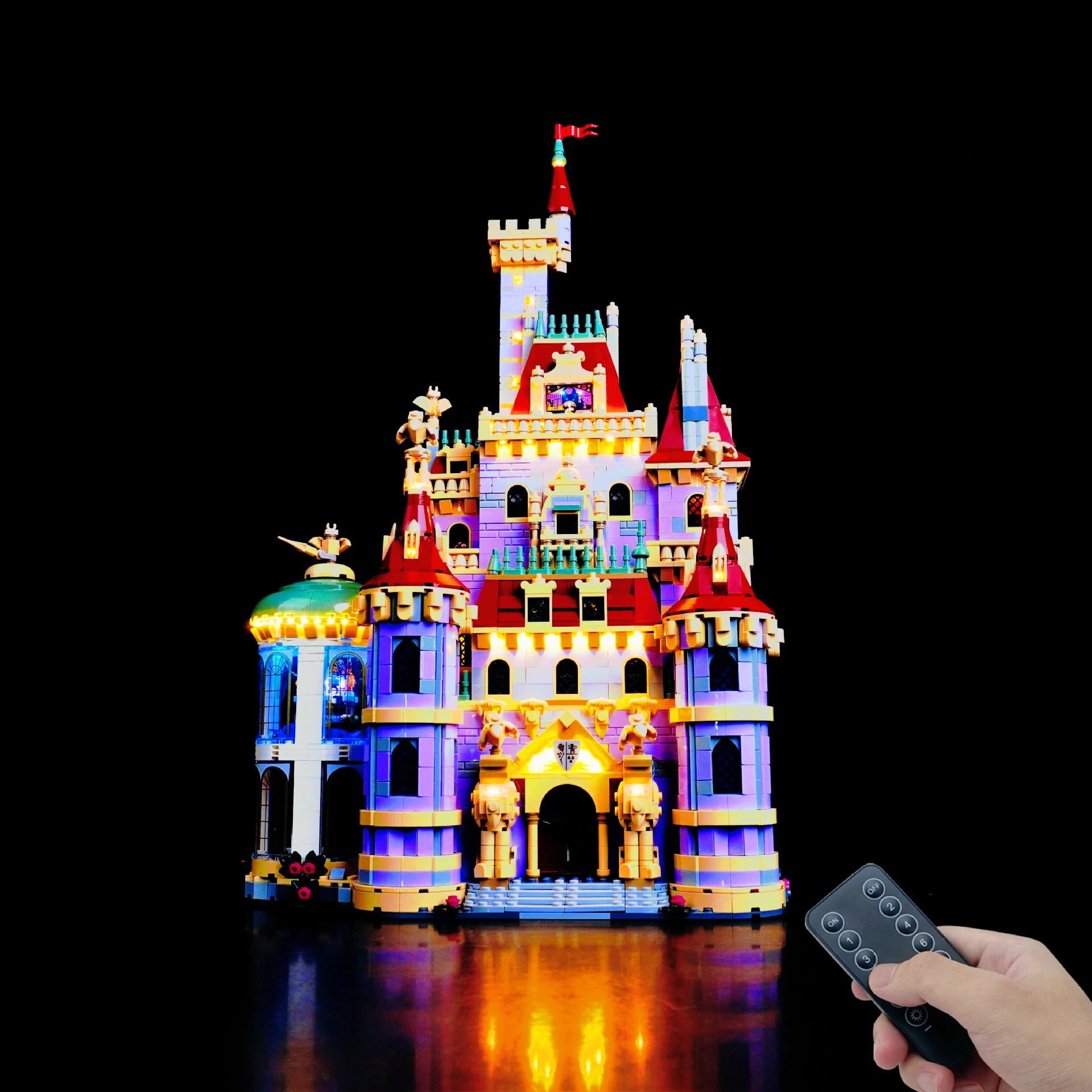 

Не включает модель, набор светодиодных фонарей для замка «Красавица и чудовище», 43263, строительные блоки, кирпичи, набор игрушек для ламп «сделай сам»