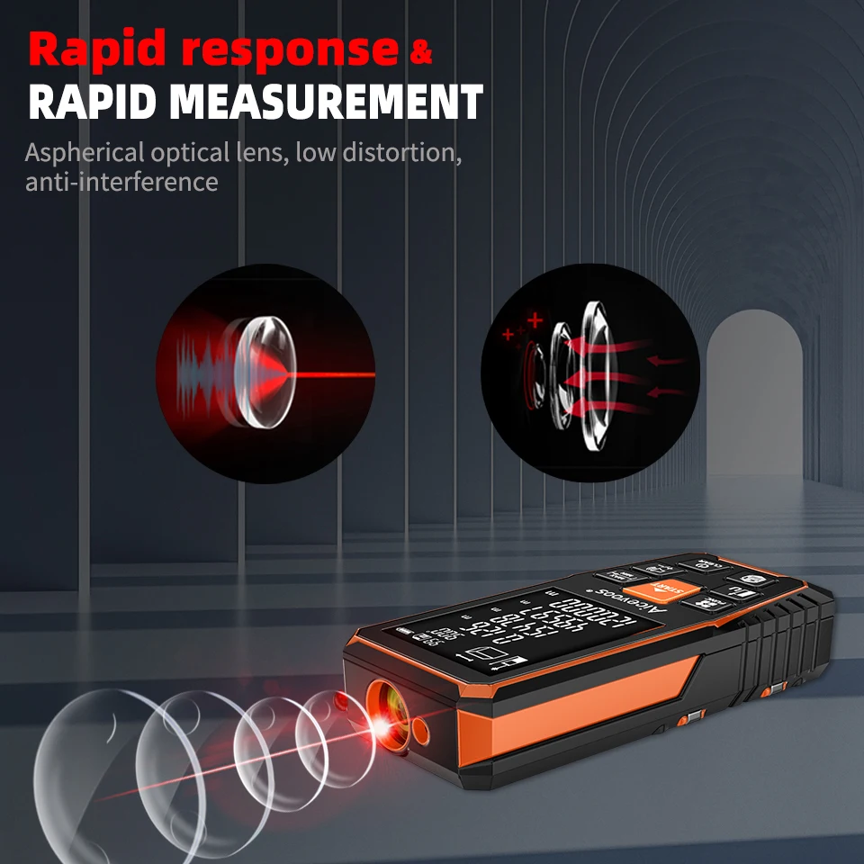 Aicevoos Digital Laser Rangefinder 50M 70M 100M 120M Laser Distance Meter Trena Laser Tape Measure Roulette Range Finder