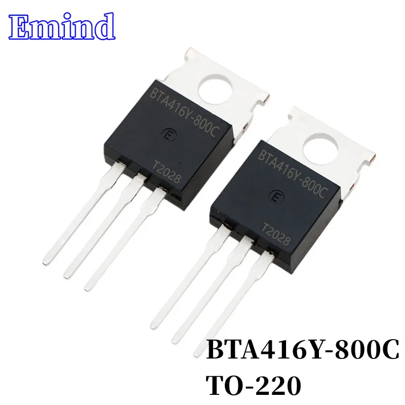 

20/50/100/200/500Pcs BTA416Y-800C BTA416 Triac 16A/800V TO-220 DIP Thyristor Large Chip