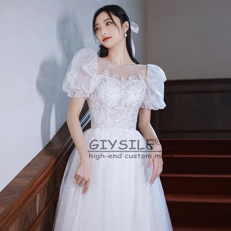 GIYSILE vestido de noche blanco femenino 2025 nueva primavera banquete temperamento princesa falda esponjosa atmósfera digna vestidos de fiesta