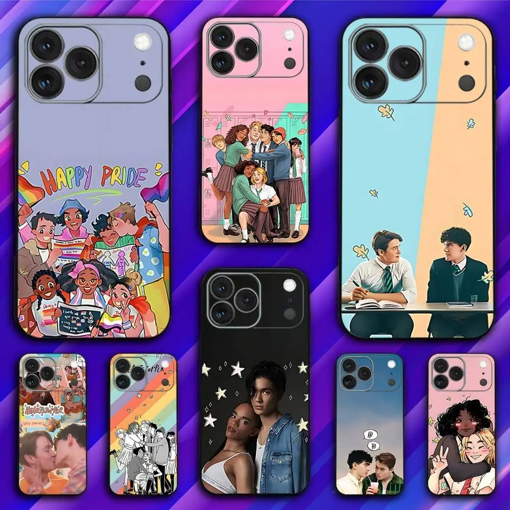 

H-Heartstopper TV Phone Case For iPhone 17,16,15,14,13,12,11,Pro,Max,Plus,X,XS,SE4,E,Mini,Soft Black Case