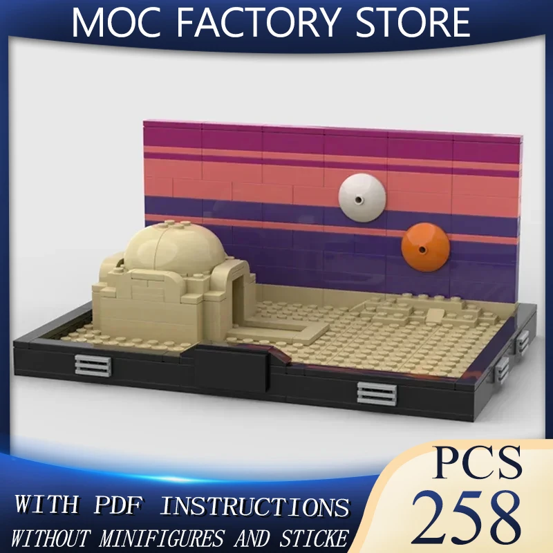 

Star Movie Moc Building Blocks Desert Sunset Diorama Model Technology Bricks DIY Assembly Construction Toys Holiday Gifts