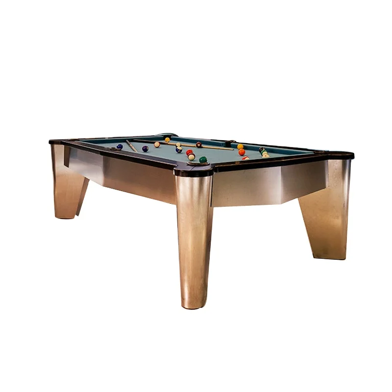 Upscale luxury plated rose gold pool table futuristic design billiards