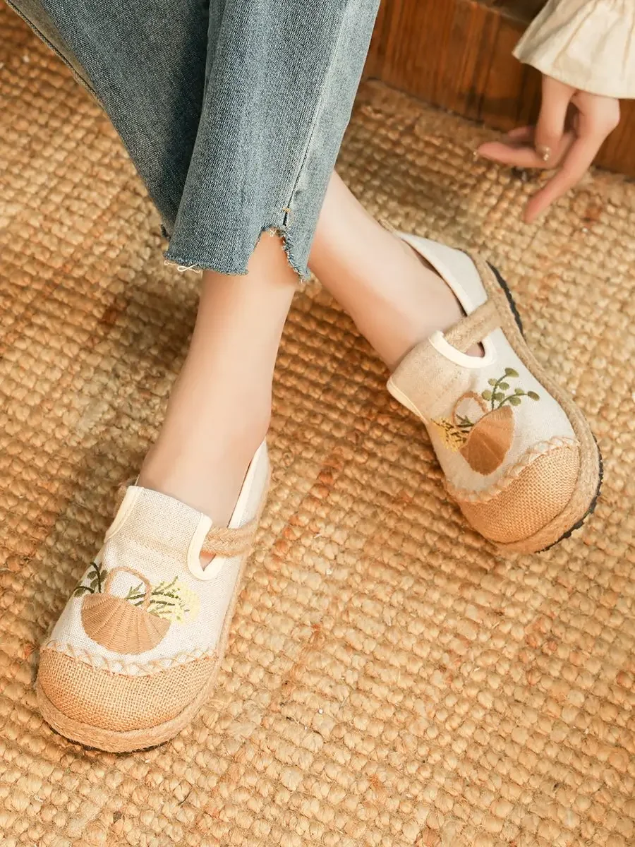 Shallow Mouth Soft Shoes Woman  Female Footwear Casual Sneaker Round Toe New Dress TPR Basic Ethnic Lace-Up 2024