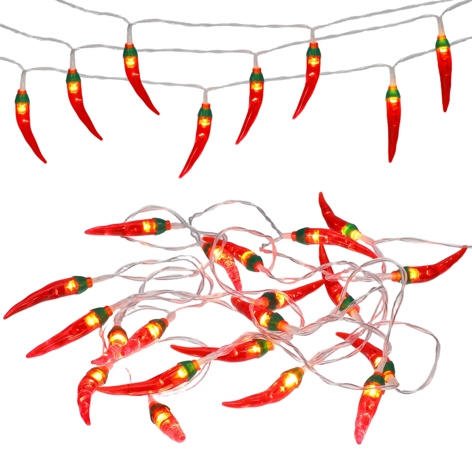 

20 Red String Lights 3m LED Camping Decor Non-poisonous Low Voltage Waterproof Camping Lights Pepper Festival Lighting