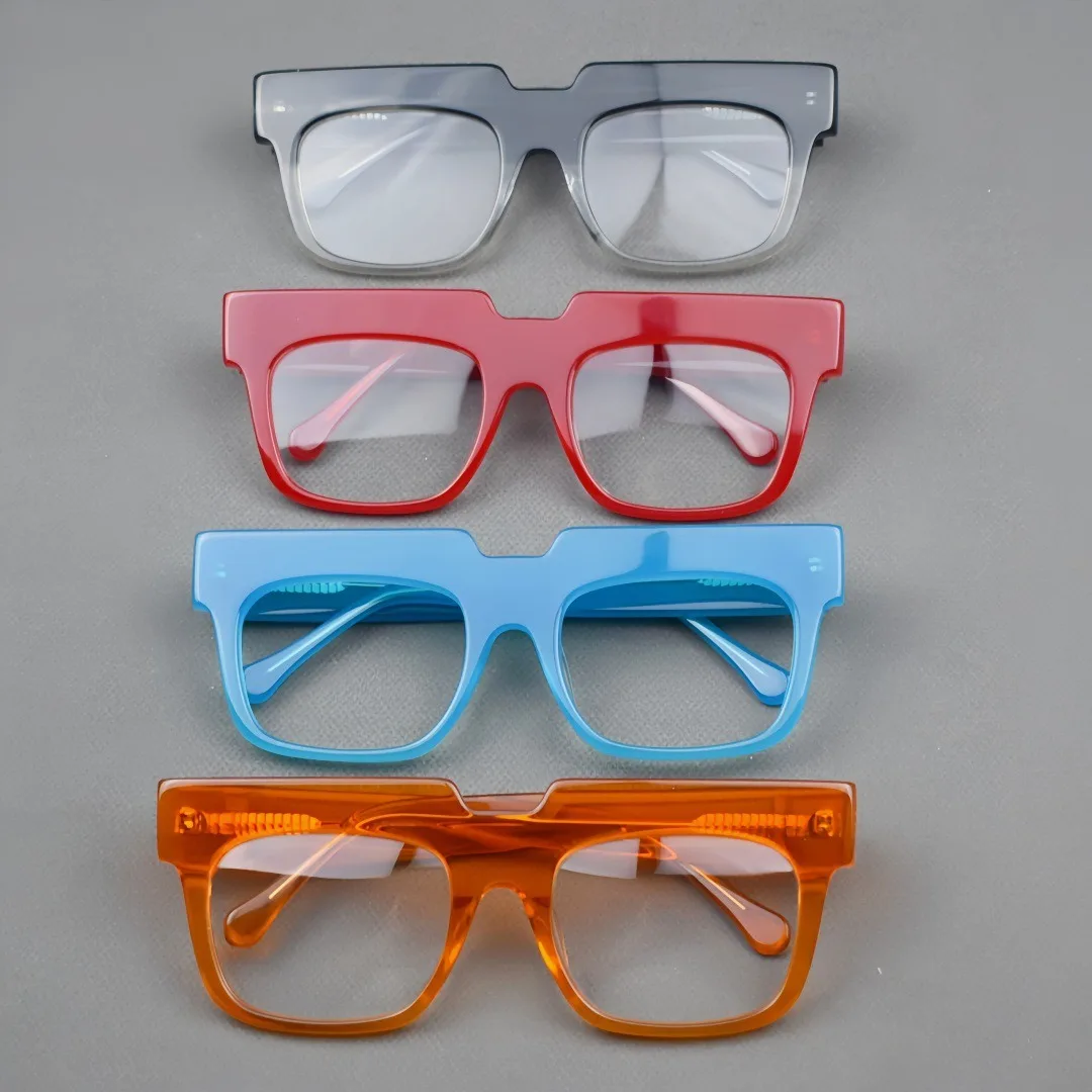 Thick Acetate Glass Frames Retro Square Women's Glasses High-quality Optical Prescription Glasses Fram for Woman Full Rime Glass