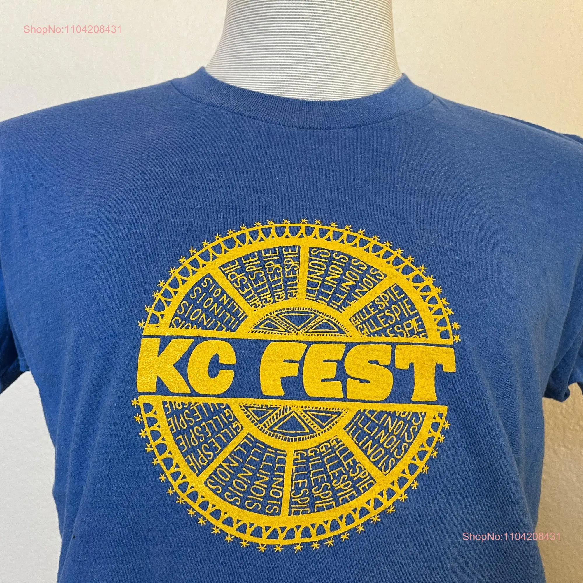 Vintage 80's KC Fest Gillespie Illinois T Shirt Size L long or short sleeves