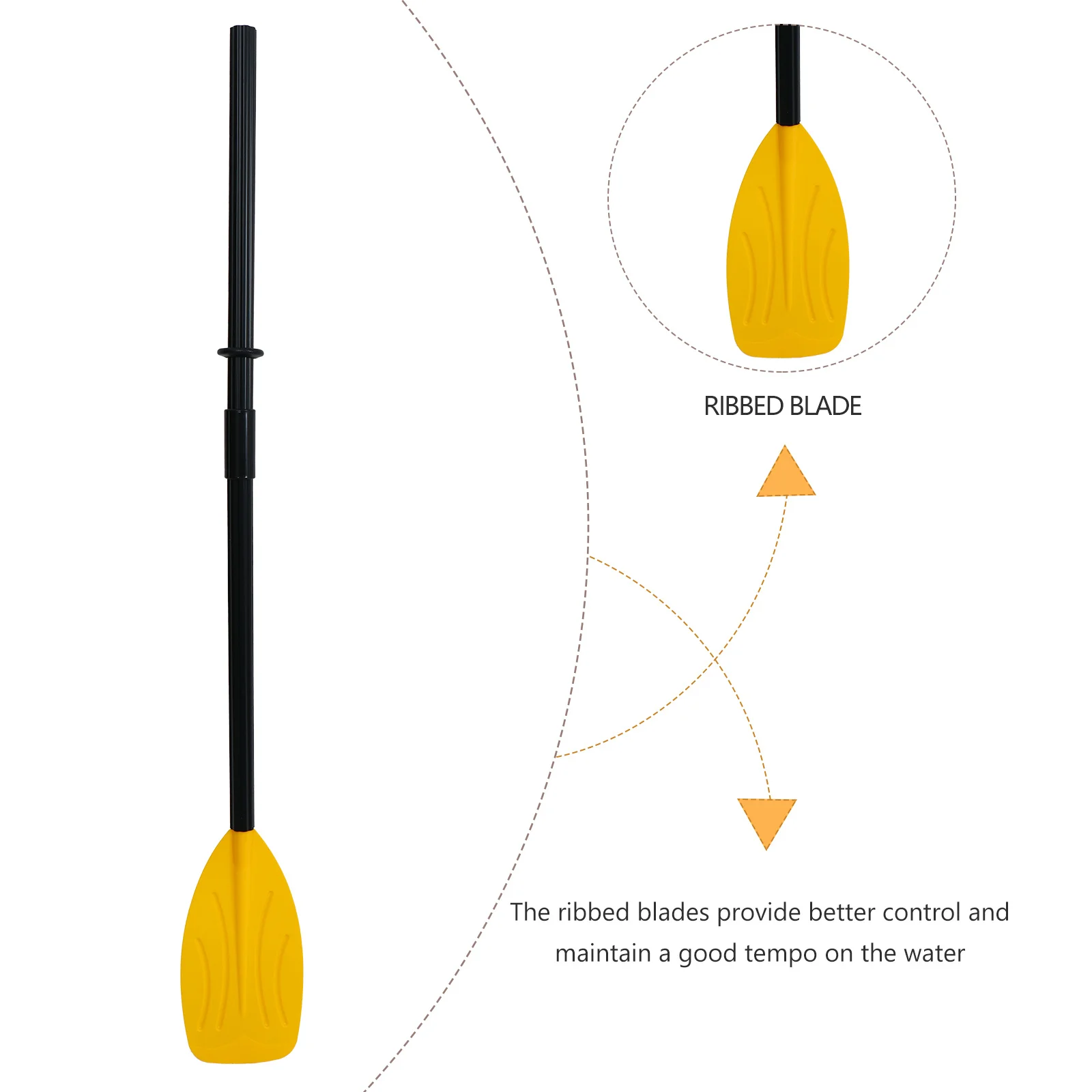 

1Pair Plastic Boat Rowing Oars Detachable French Style Heavy Duty Plastic Paddles for Kayak and Boat Use French Oars