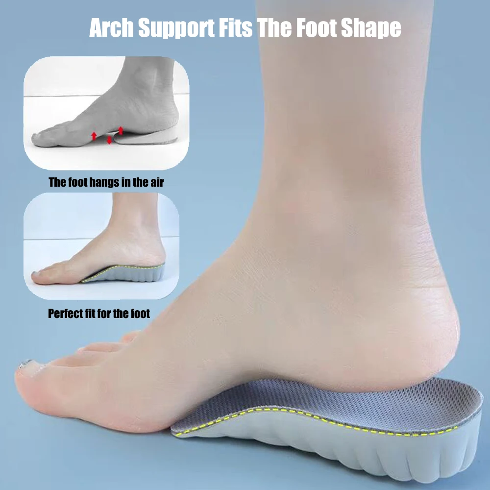 Height Increase Insoles for Men Women Shoes Taller Heel Lift Inserts Memory Foam Arch Support Orthopedic Insoles for Sneakers