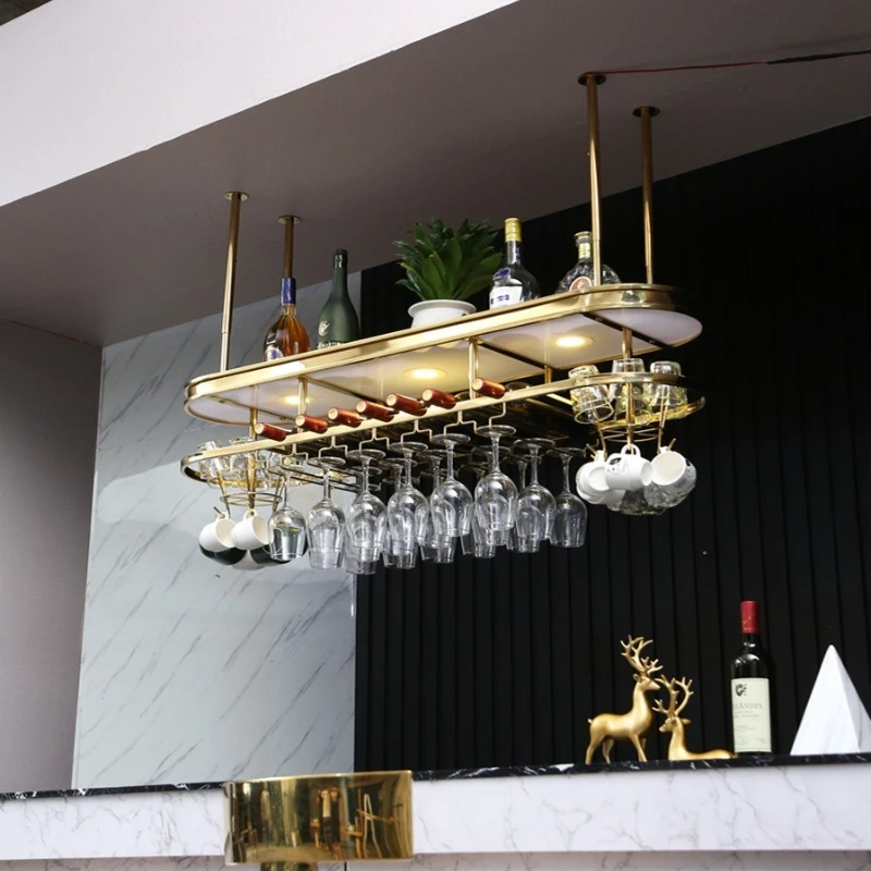 

Inverted cup holder open light luxury stainless steel cantilever