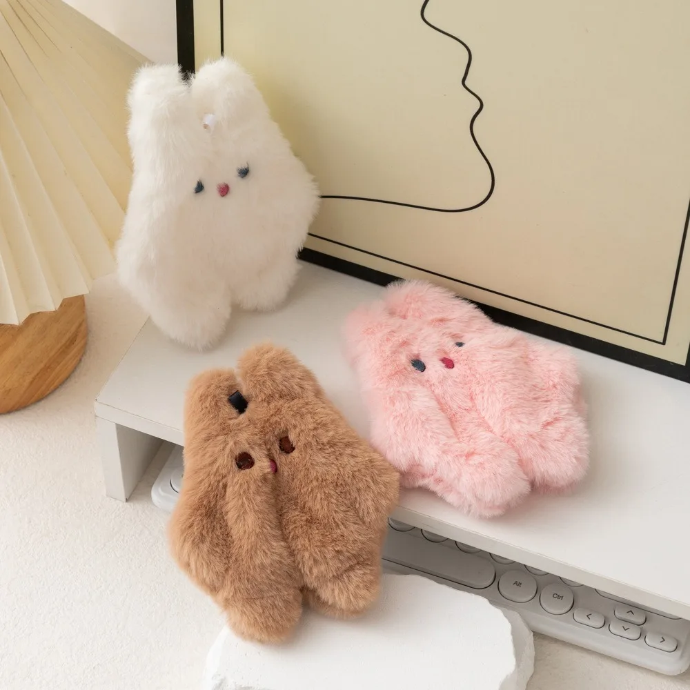 น่ารักซิปตุ๊กตากระต่ายเหรียญลิปสติกเก็บคีย์เหรียญเงินกระเป๋าหูฟังตุ๊กตาสัตว์กระเป๋าเด็ก