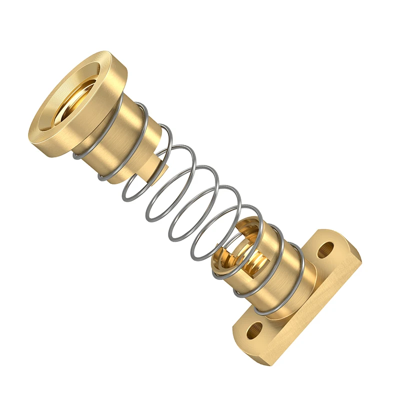 3D Printer T8 Lead Screw Nut - Backlash Elimination Anti-Gap Milled Edge Nut 1/2pcs