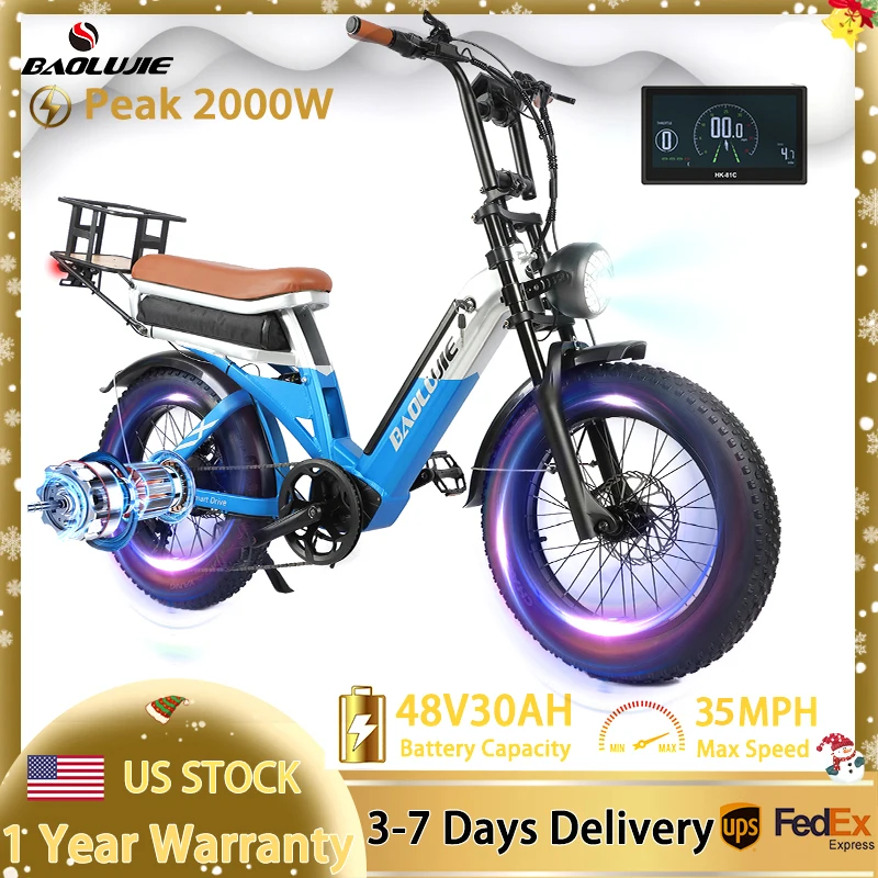 

Electric Bicycle E Bike 20" Tire Mountain Dual Shock Absorber Ebike, 31 MPH,48V30AH Battery,1200W Motor,75 Miles Ebike for Adult