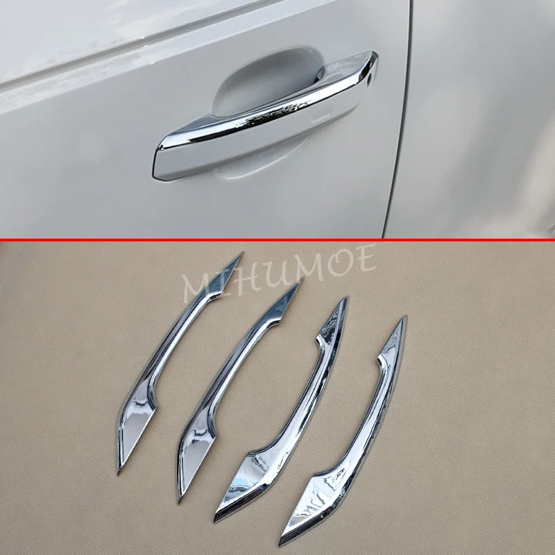 

For 2017-2025 Audi A4 (B9) A5 (F5) Q5 SQ5 4Pcs Car Exterior Door Handle Cover Stickers Trim Glossy Chrome Silver
