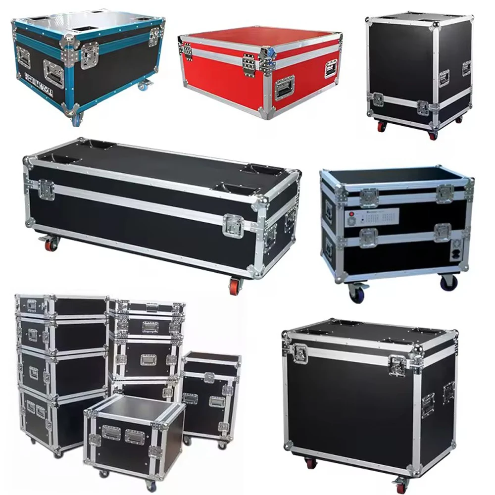 customizable large carrying flight case with foam interior hard aluminum road case with wheels