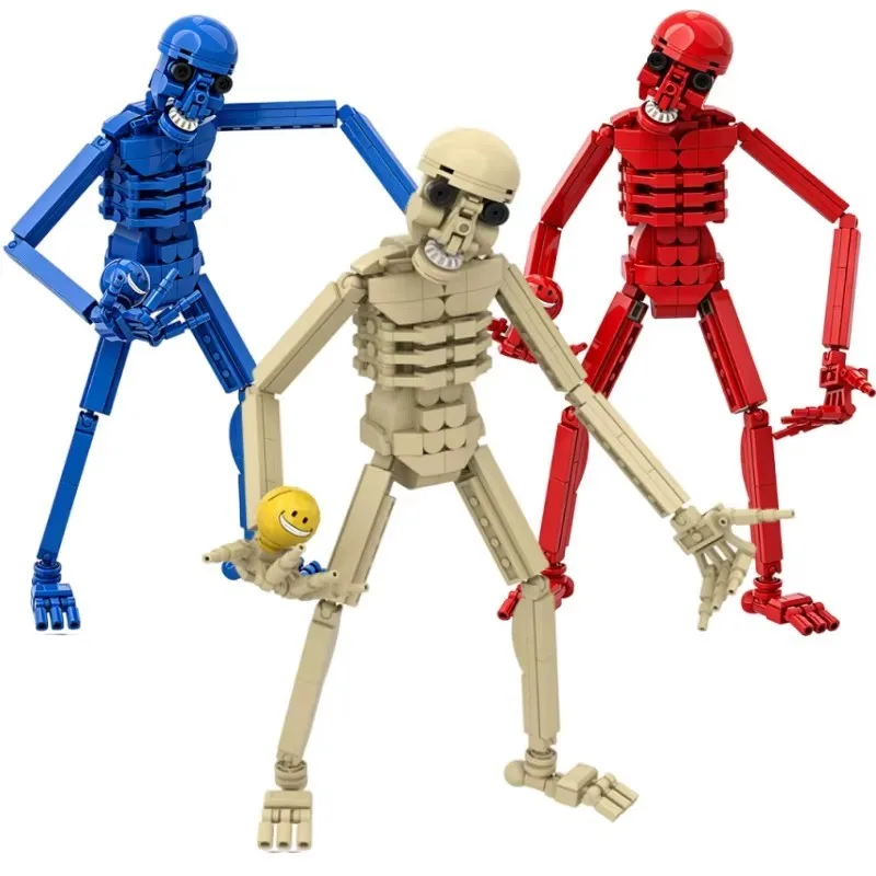 New Verity Building Blocks ARG Horror Falsity Game Verity Monster Creepy Yellow Smile Building Blocks Bricks Toy Halloween Gift