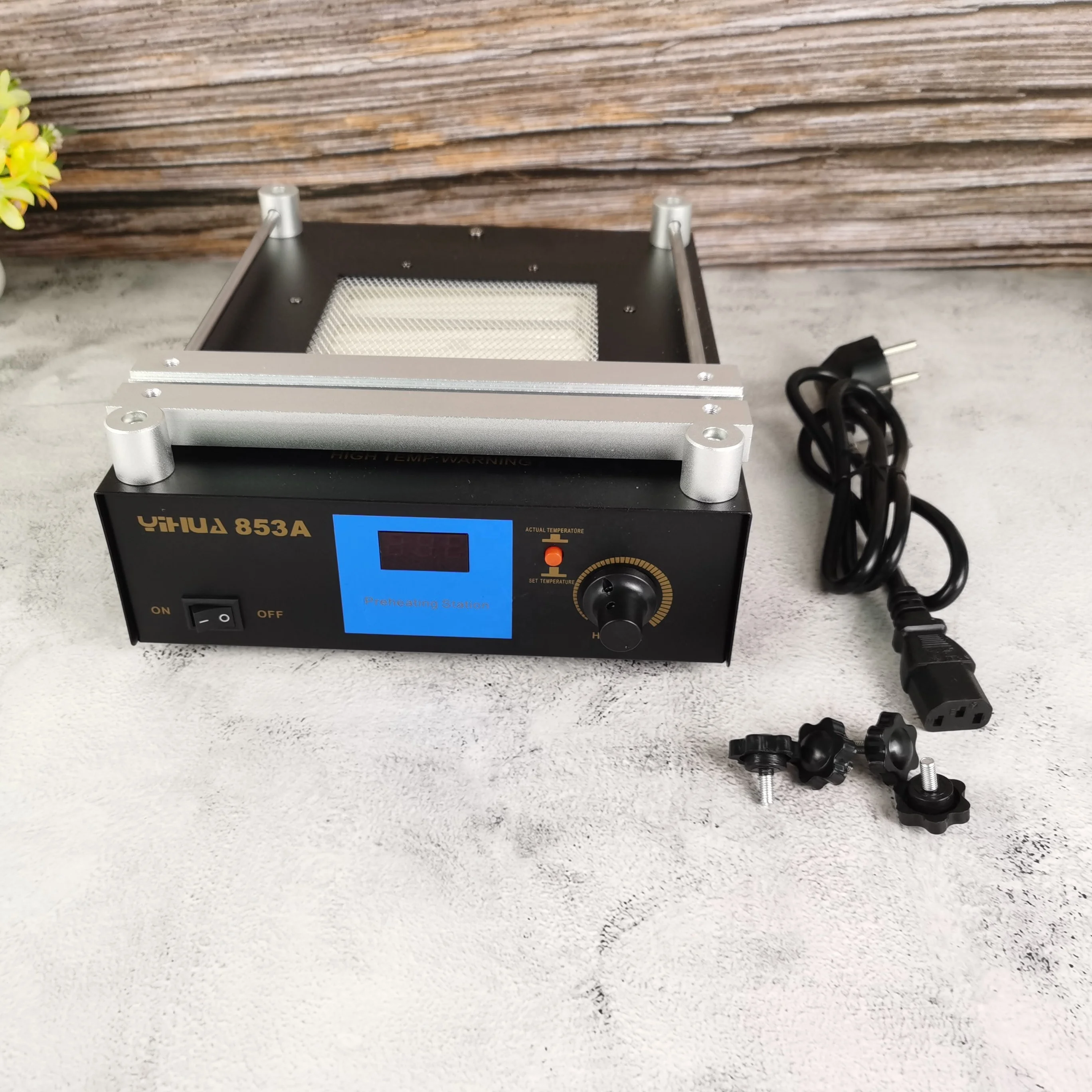 853A Digital Constant Temperature Preheat Soldering Station Anti Static BGA Rework Station Mobile Phone Preheater PLC