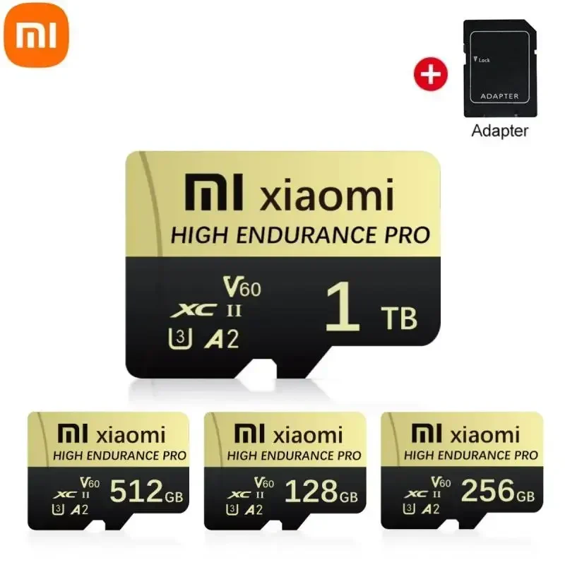 Оригинальная SD-карта Mijia Xiaomi Class 10 TF Flash Card 1 ТБ 2 ТБ Красно-черная карта памяти 128 ГБ 256 ГБ для мобильного телефона ПК Динамик