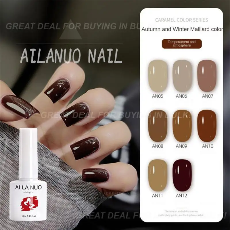 Nowy bordowy klej do paznokci biały i brązowy wybielający brązowy klej do paznokci dyniowy pomarańczowy lakier do paznokci jesień i zima