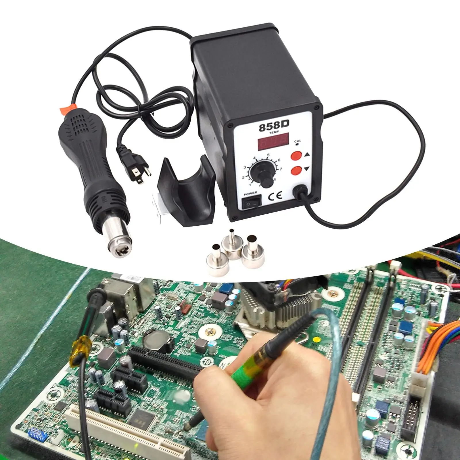 

Digital Soldering Station Hot Air Reflow Adjustable Soldering for Maintenance Electric Appliance Circuit Boards Phone Repairing