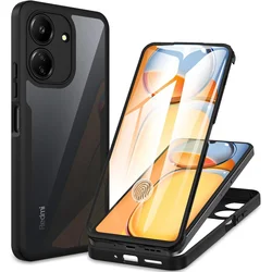 360 Full Body Double Side Screen Protector Case For Redmi 13C 4G 12C 12 4G Note 13 12 11 Pro Max 10 9 Shockproof Phone Cover