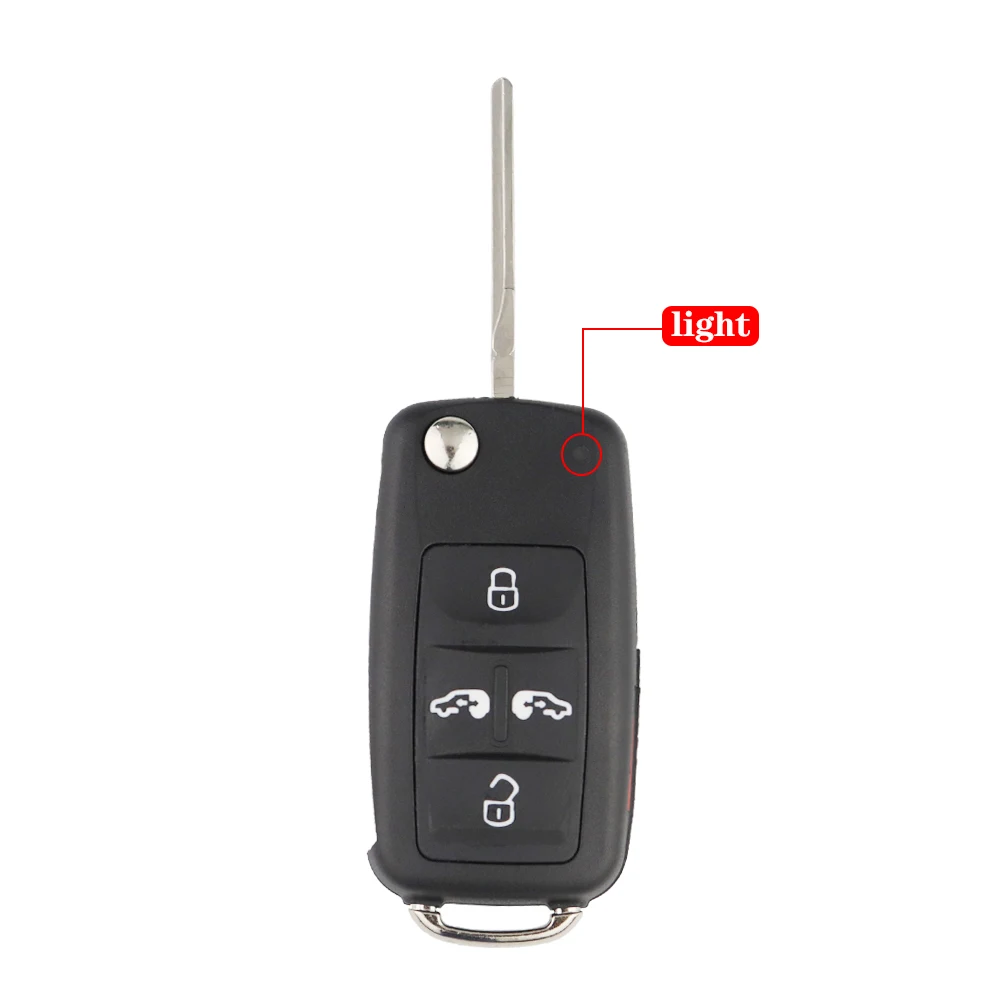 YIQIXIN-Flip Car Key Shell, Volkswagen Sharan, T5 Multivan, Caravelle, Assento, Golfe, Sagitar, Polo, MK6, Tiguan, Touareg, Passat