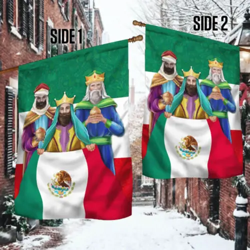 Three Kings Mexico Mexican Flag Garden Flag