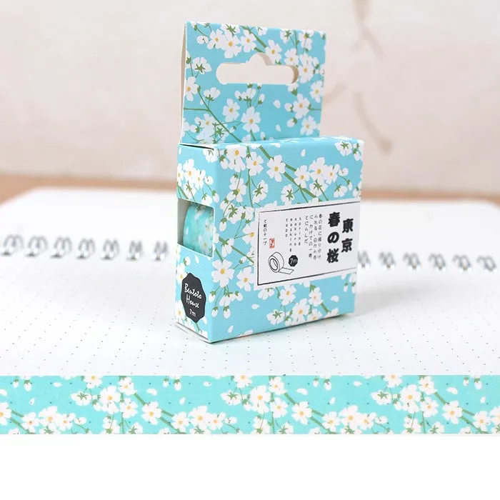 Spring Sakura Washi Tape Diy Decoration Scrapbooking Planner Masking Tape Adhesive Tape Label Sticker