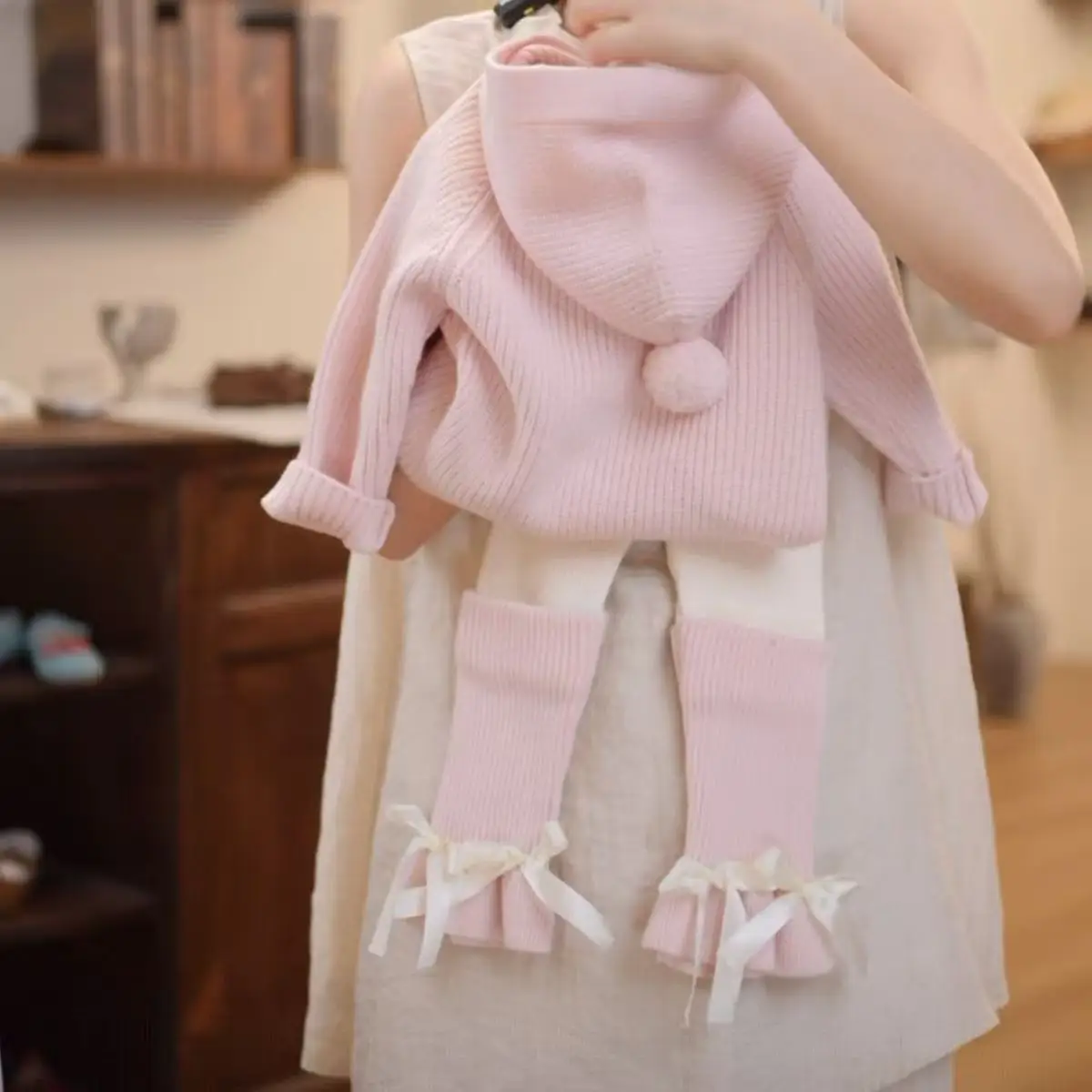

Girls Clothing Set Spring and Autumn New Style Children's Fashionable Coat Pink Color leggings Two Piece Set