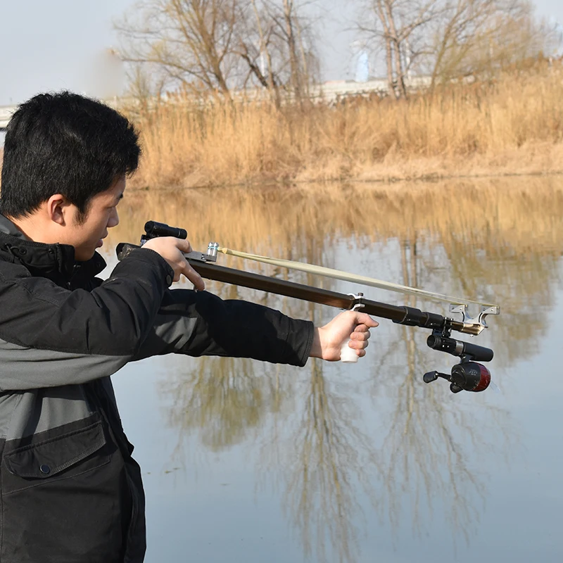 168cm Telescopic Slingshot High Power Folding Shooting Long-range Shooting Aim with Red Laser Outdoor Shooting Fish Product