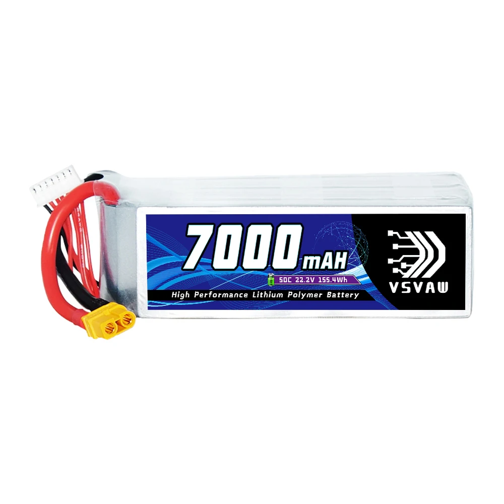 VSVAW 7000mAh 6S 22.2V 50C/100C Lipo Battery Remote Control Car Model RC Ship Model Fixed Wing Lithium Battery