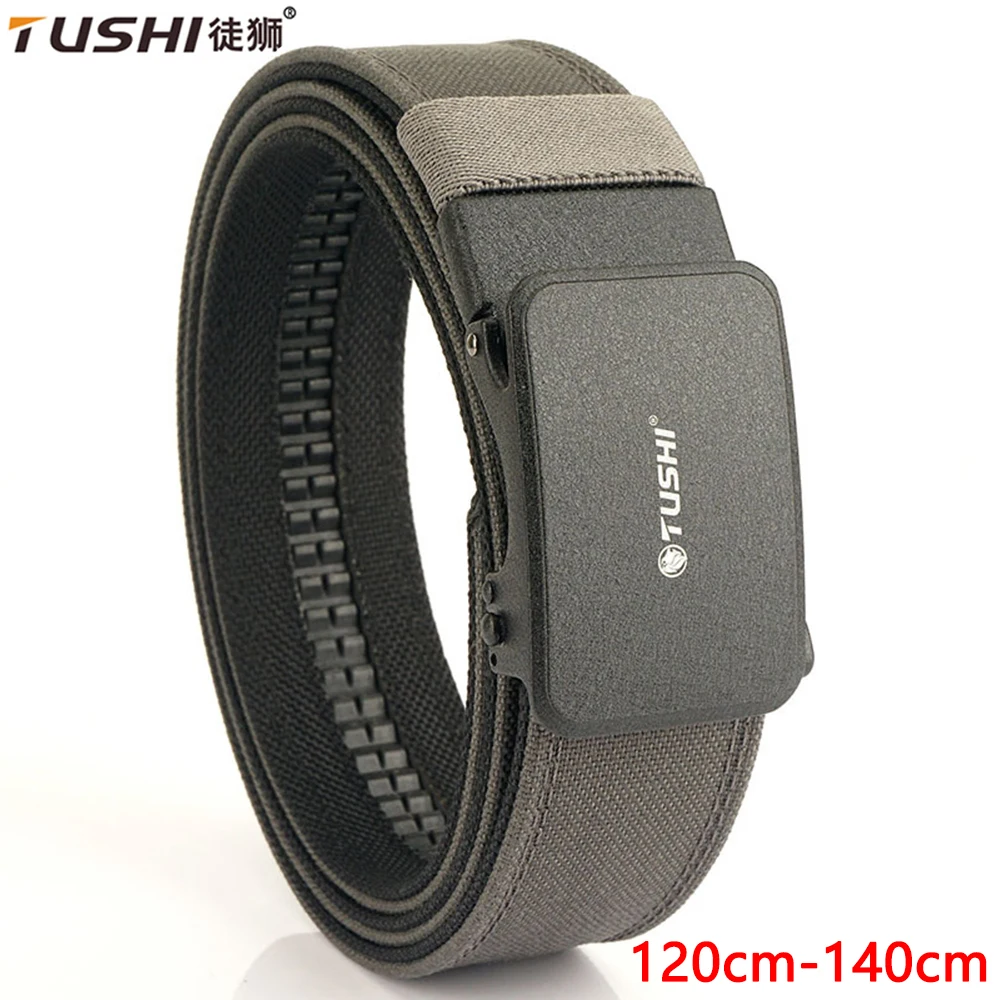 TUSHI belt men outdoor 140cm metal tactical gun belt multi-function alloy buckle high quality Marine Corps canvas Hanging belt