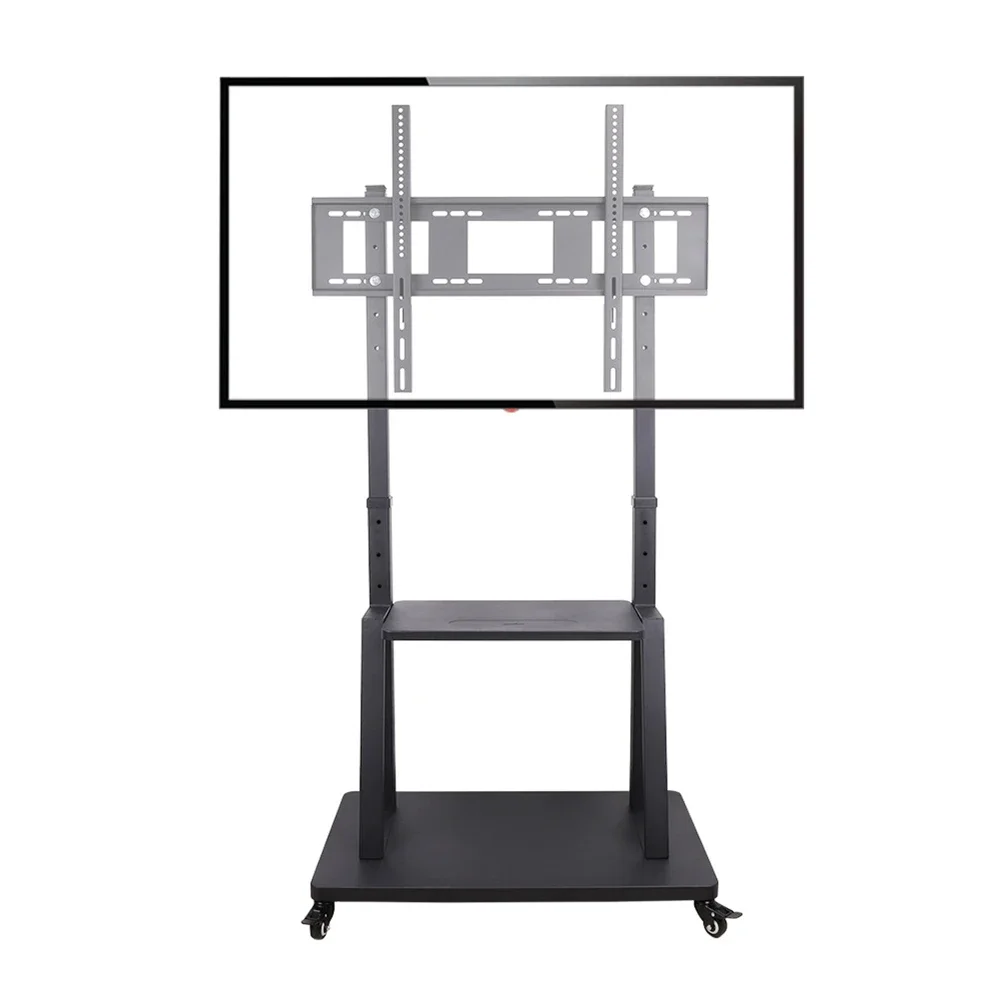 UNHO Mobile Floor TV Stand with Castors, Heavy Duty TV Cart Stand for 32''-100'' LED LCD Screens Height Adjustable Ultra Stable