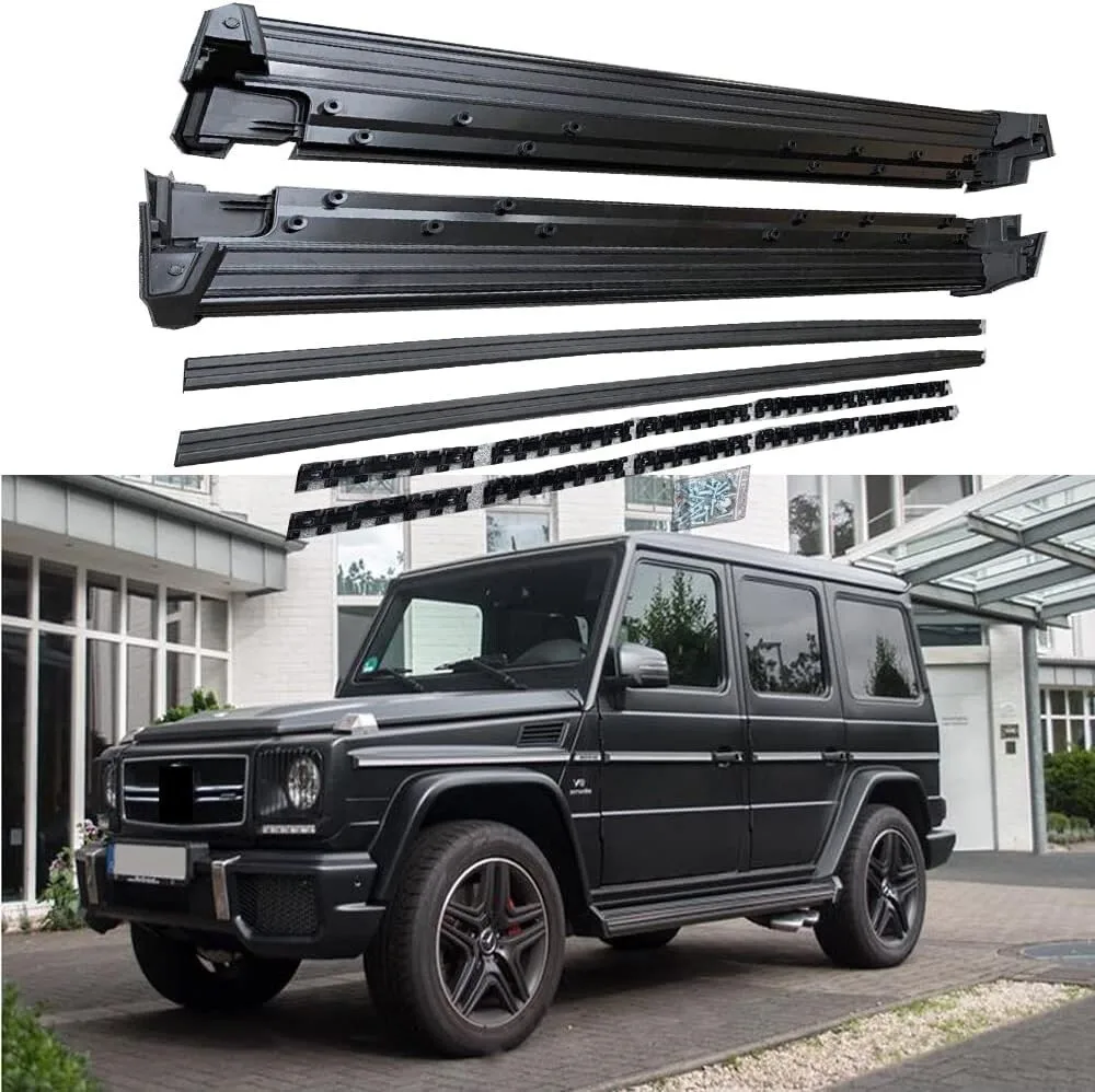 2pcs Side Step Running Boards for Mercedes Benz W464 G-Class W463 G63 G350 G500 2019-2025 Aluminium Accessories (with Brackets)