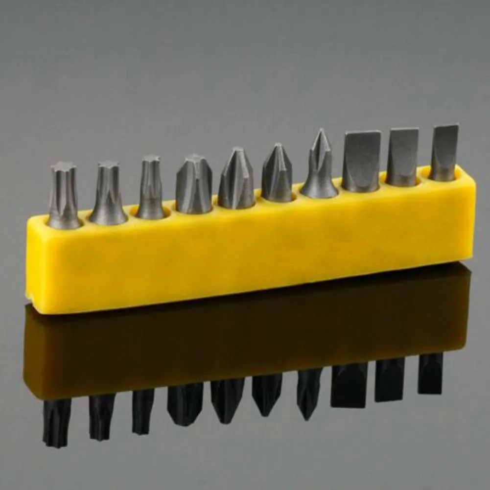 10pcs/lot Screwdriver Bit Set Hand Tool Kit With Hexagonal for torx Hex for pozidriv Slotted Special Screw Driver Drill Bits