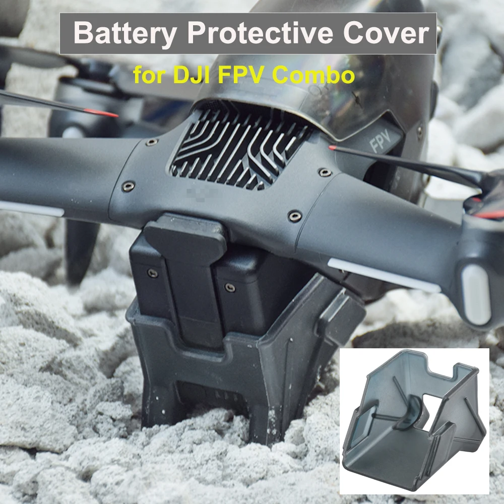 Dustproof Waterproof Battery Protective Cover for DJI FPV Combo Height Extender Landing Gear Battery Foot Pad Accessory