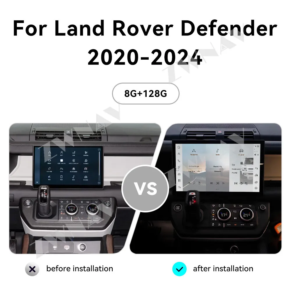 13.3 Inch For Land Rover Defender 2018-2024 Automotive Multimedia Player Car Radio Carplay Android 11FM Auto Recorder Head Unit