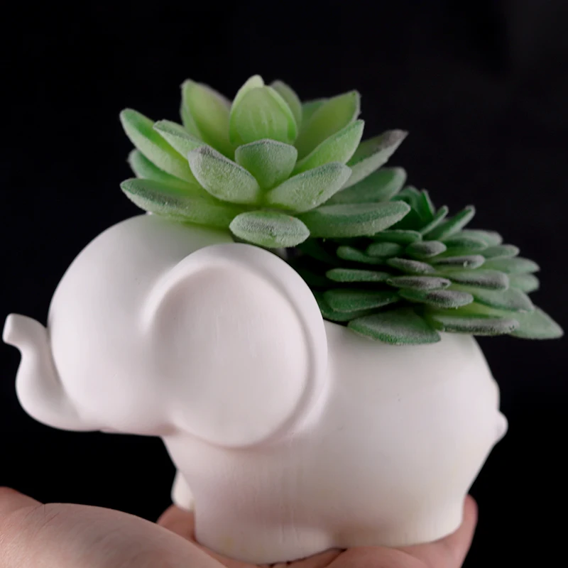 Cute Elephant Vase Silicone Mold DIY Handmade Epoxy Resin Plaster Gardening Crafts Flower Pot Casting Molds Home Decor Ornaments