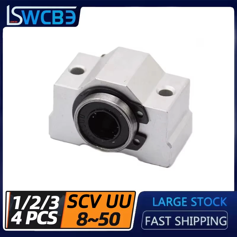Shipping Direct High-strength Linear Guide Rail Optical Axis Box Slider SCV8 10 12 16 20 25 30 35 40 50UU 3D Printer Accessories
