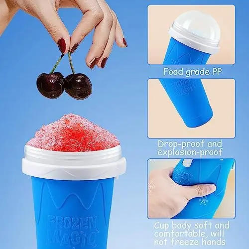 Slushie Maker Cup, Quick  Magic Cup，Smoothies Cup Cooling Cup with Lid&Straw，DIY Homemade Squeeze Icy Cup For Milk Shake, Sm - view 5