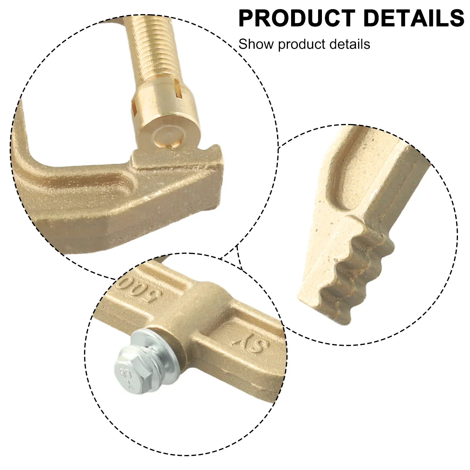 Soldering Tools Ground Clamp Welding High Power 500A Accessories All-copper Electric Welder G-shaped Golden New