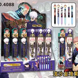 Random 6 Pieces Anime Gel Pen Cartoon ballpoint pen Metal Pen Clip Stationery birthday gift