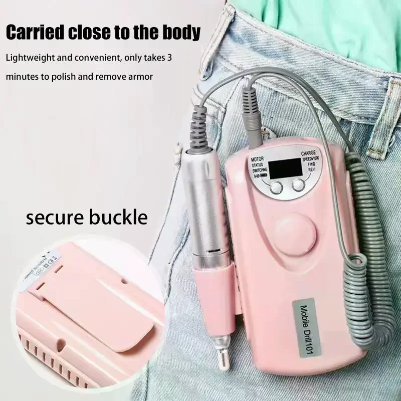 

Профессиональная портативная электрическая машинка для маникюра с частотой вращения 30000 об/мин, перезаряжаемая, для удаления гель-лака и шлифовки ногтей.