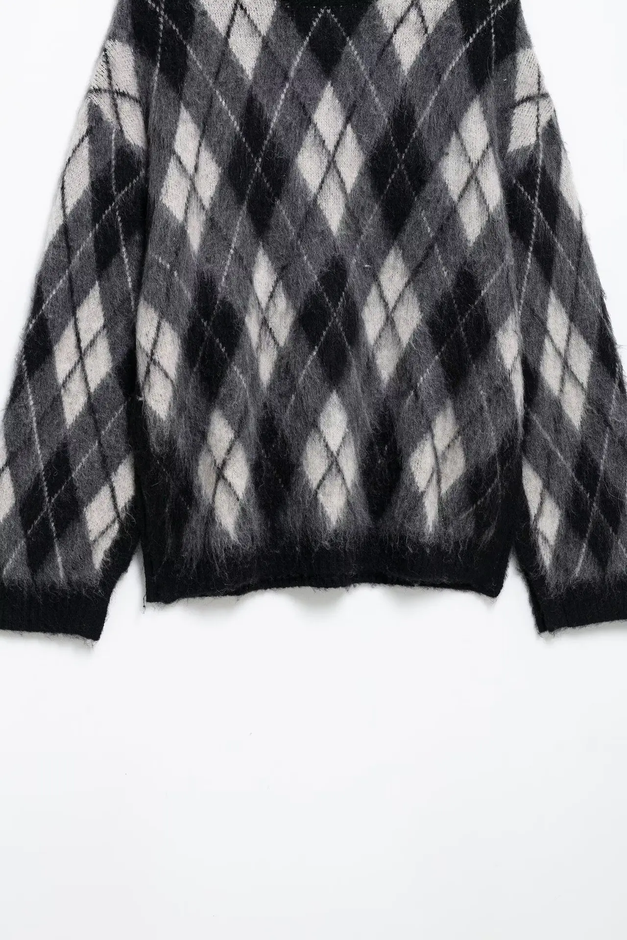 Woman Clothes Sweater Women's 2025 Autumn And Winter New Street Round Neck Diamond Pattern Pullover Sweater Tops Women's Sweater