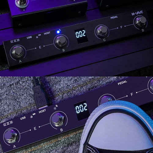 M-VAVE Chocolate Plus controlador Midi inalámbrico teclado 4 botones interruptor de pie compatible con interfaz Host función de Control Pedal