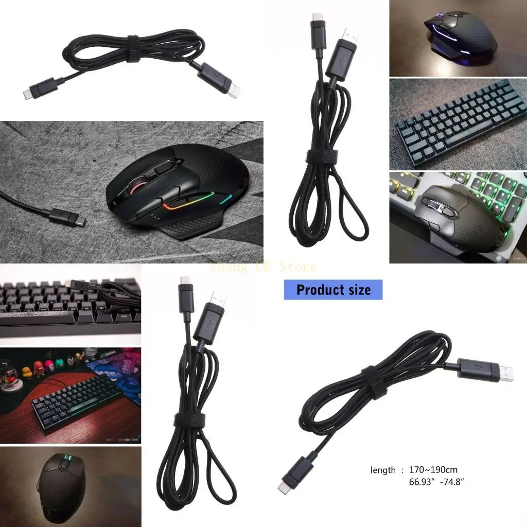 كابل لوحات المفاتيح الناعمة M5TD USB لسلك استبدال خط النوى الداكن K70