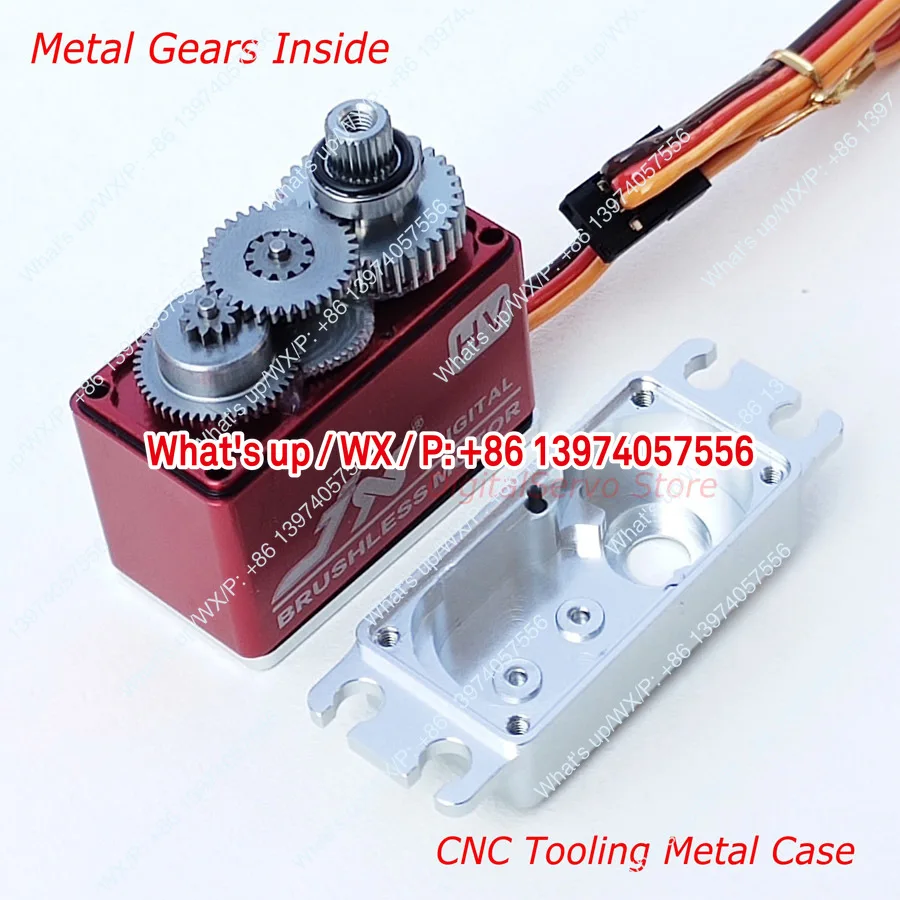 JX HV7032MG 32KG Metal large torque 8.4v high pressure waterproof digital brushless rudder robotic arm steering gear