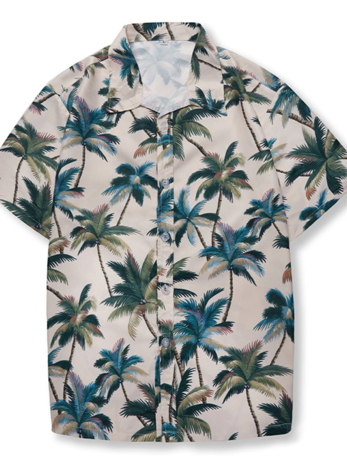 

Men's Summer Hawaiian Beach Print ort Sve irt Loose Fit Breathable Moisture ng Lightweight Flip Collar Plant Floral