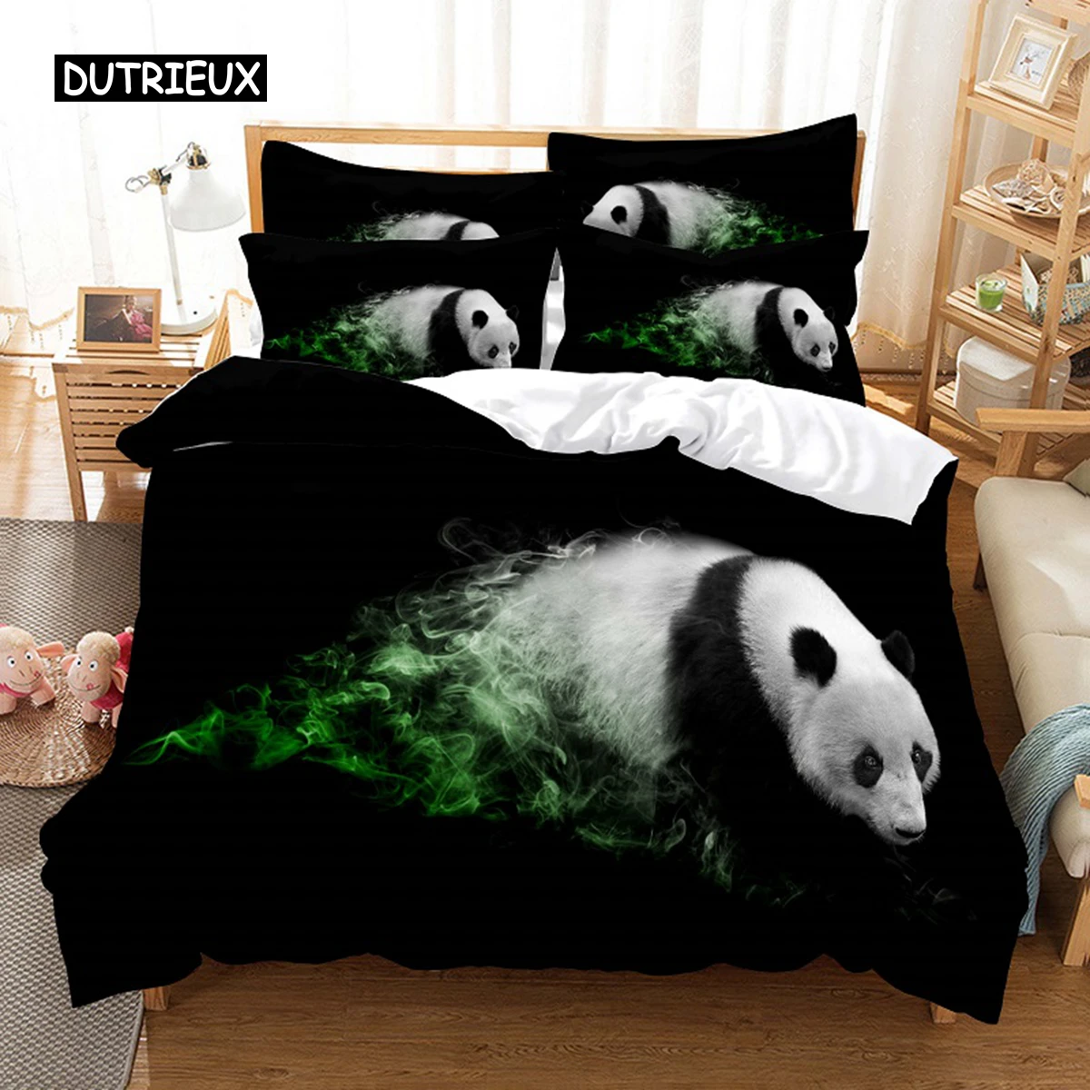 

Colour Panda Bedding Set Duvet Cover Set 3d Bedding Digital Printing Bed Linen Queen Size Bedding Set Fashion Design